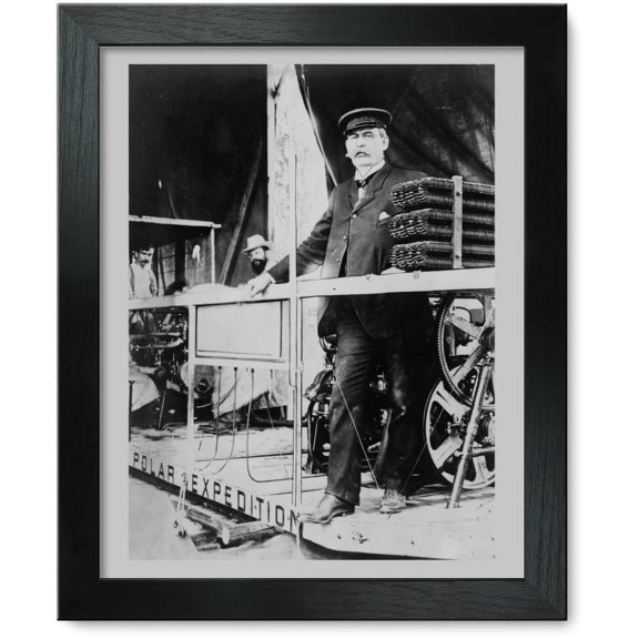Framed Print: Walter Wellman On The Deck Of The Polar Air Ship Of The Chicago