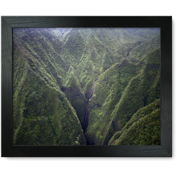 Framed Print: Waterfall In The Mountains Of Hawaii, 2005