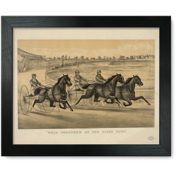 Framed Print: Well Together At The First Turn, 1886