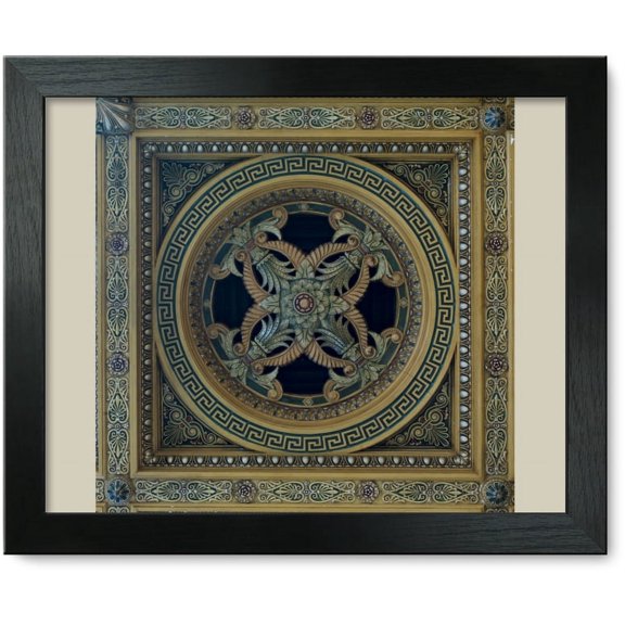 Framed Print: West Courtroom, Ceiling Detail, Birch Bayh Federal Building