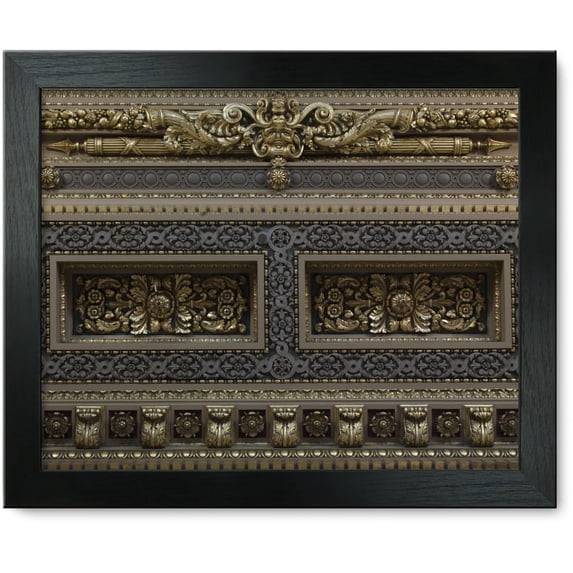 Framed Print: West Courtroom, Ceiling Detail, Howard M. Metzenbaum U.S
