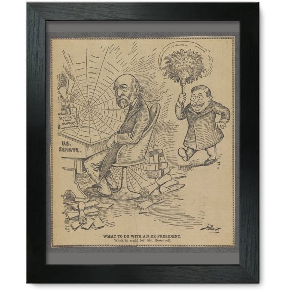 Framed Print: What To Do With An Ex-President Work In Sight For Mr. Roosevelt /