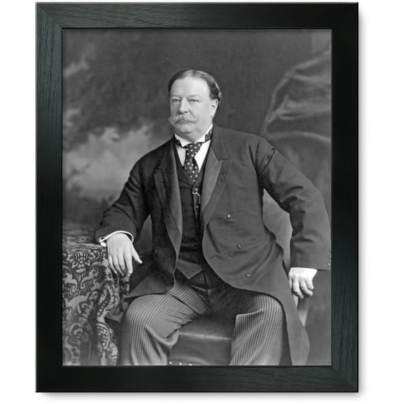 Framed Print: William Howard Taft, Three-Quarter Length Portrait, Seated, Facing