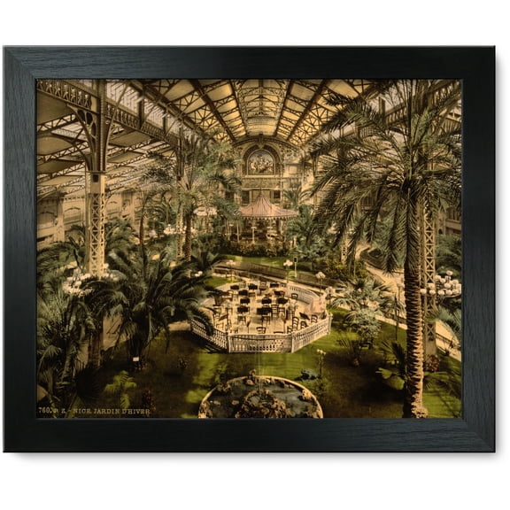 Framed Print: Winter Garden (Interior), Nice, Riviera, circa 1890