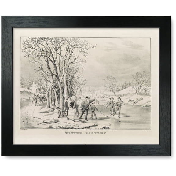 Framed Print: Winter Pastime, 1855