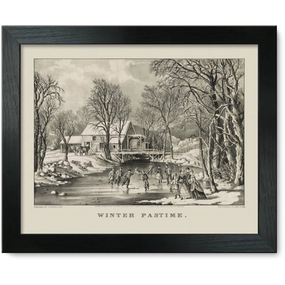 Framed Print: Winter Pastime, 1870