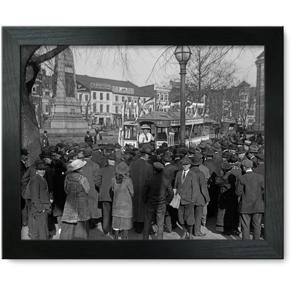 Framed Print: Woman Suffrage. Street Car, Susan B. Anthony Pageant, 1915