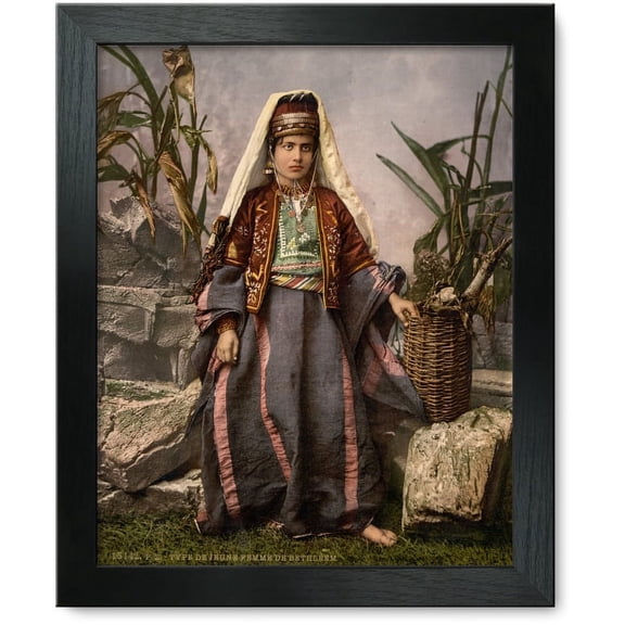 Framed Print: Young Women Of Bethlehem, Holy Land, (I.E., West Bank), circa 1890
