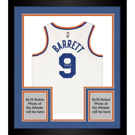 Framed RJ Barrett New York Knicks Autographed White Year 0 Swingman Jersey - Fanatics Authentic Certified