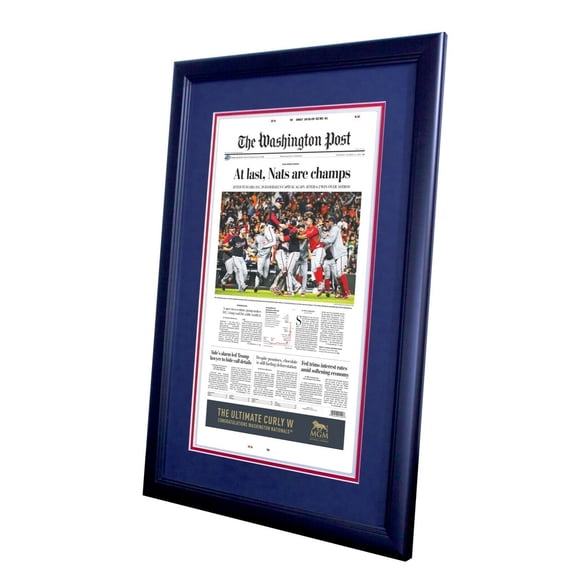 Framed Ready To Hang Washington Post Nationals 2019 World Series Daily Newspaper