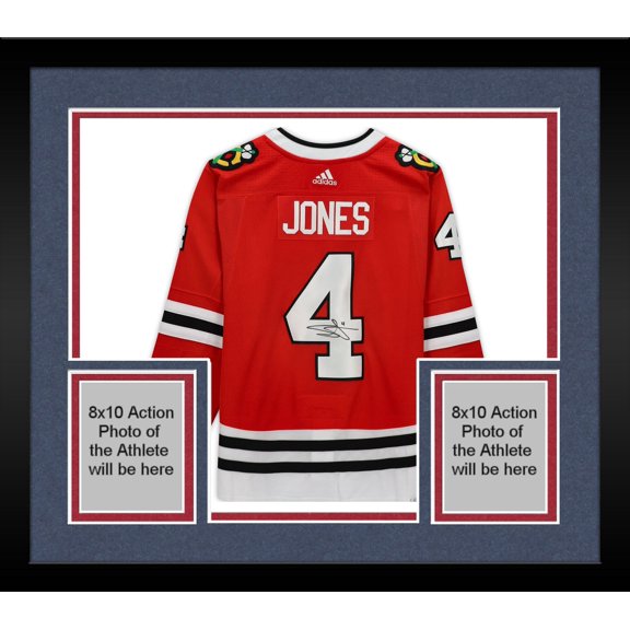 Framed Seth Jones Chicago Blackhawks Autographed Red Adidas Authentic Jersey - Fanatics Authentic Certified