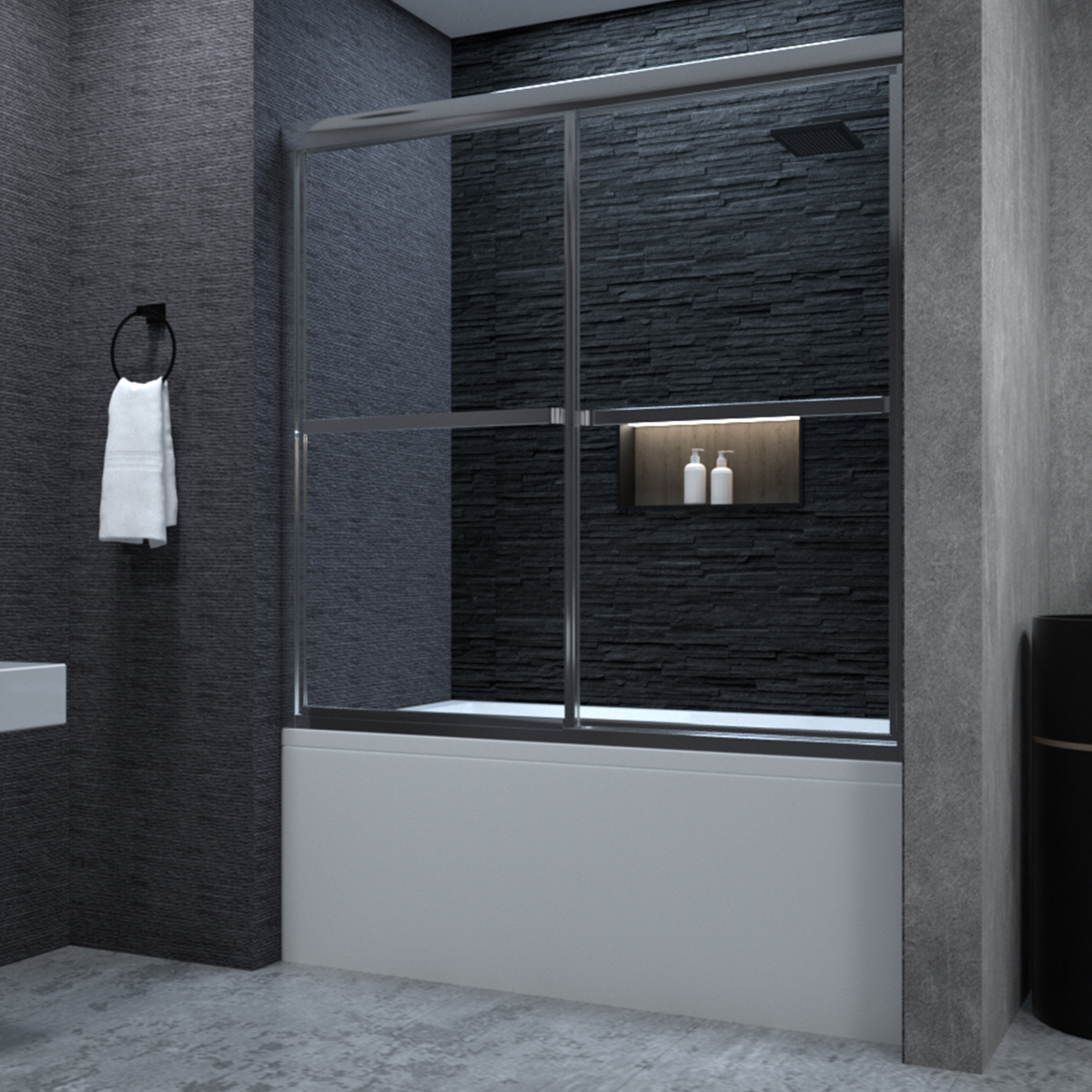 Aluminum Sliding Glass Door Assembly 4 foot