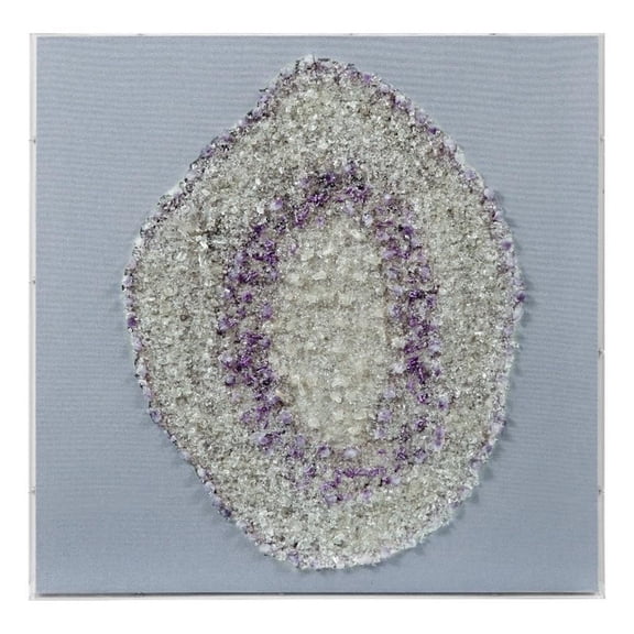 Multi Framed Stone Art Vertical Acrylic Wall Decor Natural Amethyst Style