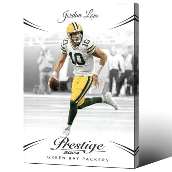 Framed Superstar Jordan Love Signed Poster For Kids Fans Room Bedroom Wall Decor-American Football Posters Canvas Art Prints Picture For Teen Boy Birthday Gifts