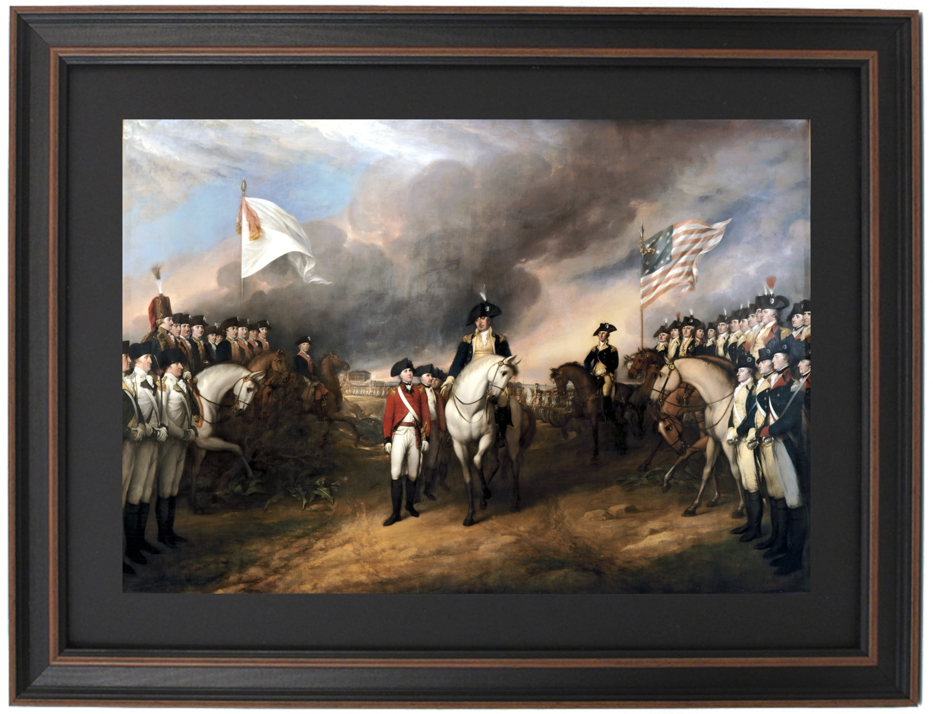 Patriots Surrendering Framed Surrender of Lord Cornwallis by John Trumbull. Replica Prints by ...