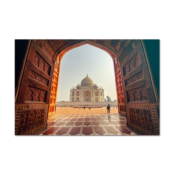 Framed Taj Mahal Wall Art Scenery Wall Decor Historical Site Painting For Livingroom Bedroom Decoration Framed Painting Ready to Hang