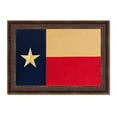 thumbnail image 1 of Framed Texas Flag | Real Cotton Cloth Embroidered Flag | 29L X 41W" Inches, 1 of 6