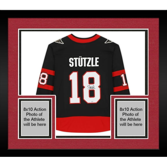 Framed Tim Stutzle Ottawa Senators Autographed Black Fanatics Breakaway Jersey - Fanatics Authentic Certified