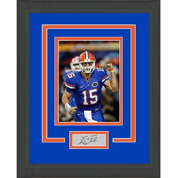 Framed Tim Tebow Facsimile Laser Engraved Signature Auto Florida Gators 11x14 Football Photo
