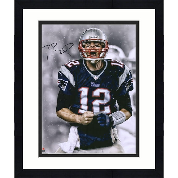 Framed Tom Brady New England Patriots Autographed 16" x 20" Screaming Photograph - Fanatics Authentic Certified
