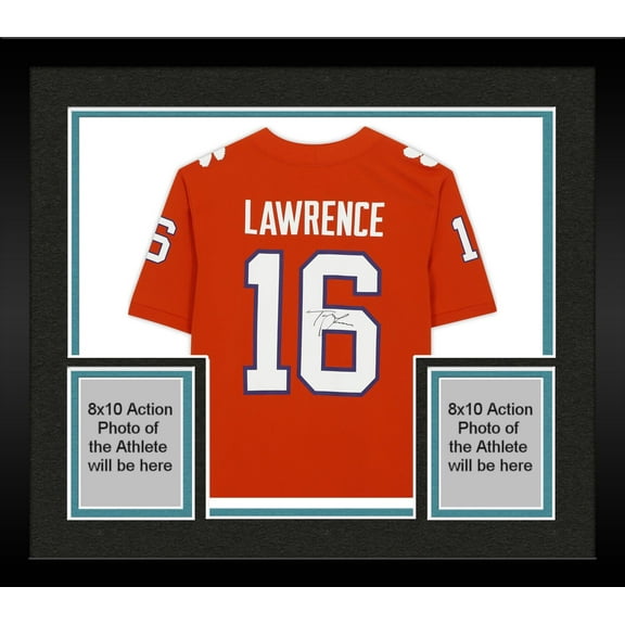 Framed Trevor Lawrence Clemson Tigers Autographed Orange Game Jersey - Signature on Back - Fanatics Authentic Certified