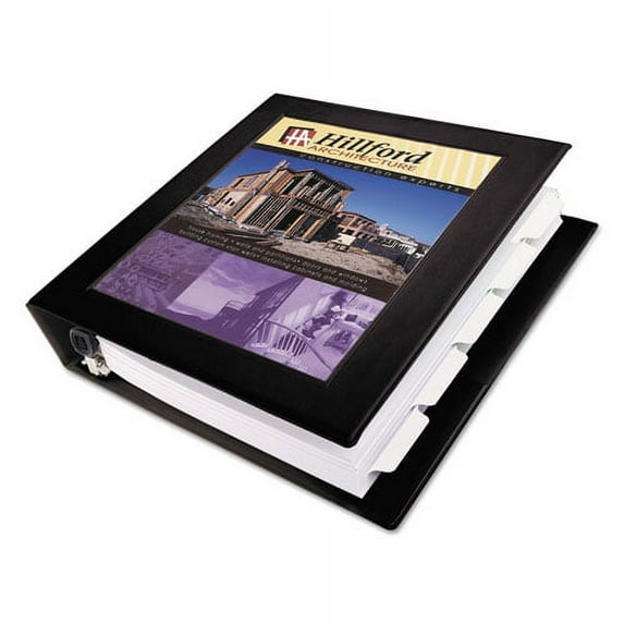Framed View Heavy-Duty Binders, 3 Rings, 1.5" Capacity, 11 X 8.5, Black | Bundle of 2 Each