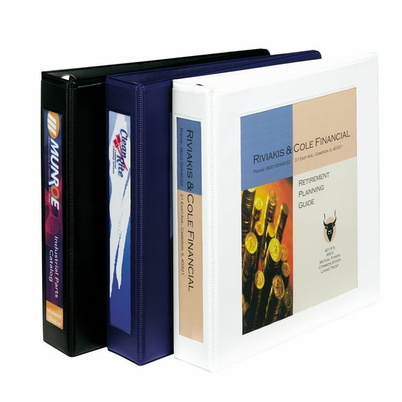 Framed View Heavy-Duty Binders, 3 Rings, 1.5" Capacity, 11 X 8.5, White | Bundle of 5 Each
