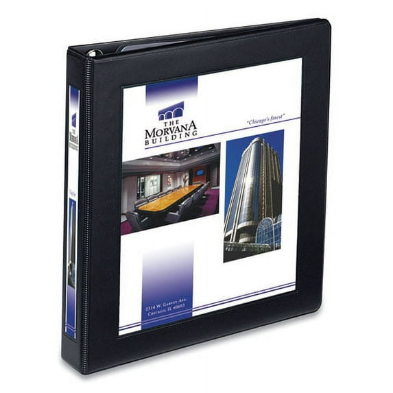 Framed View Heavy-Duty Binders, 3 Rings, 1" Capacity, 11 X 8.5, Black | Bundle of 2 Each