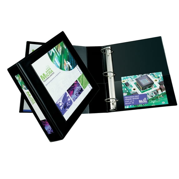 "Framed View Heavy-Duty Binders, 3 Rings, 2"" Capacity, 11 X 8.5, Black | Bundle of 5 Each"
