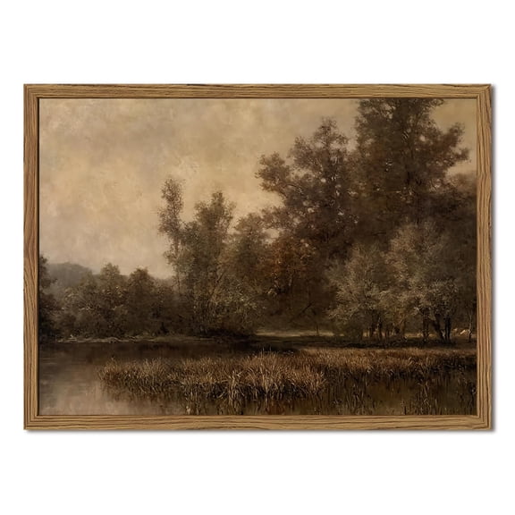 Framed Vintage Monet Canvas Wall Art, Floral Landscape Wall Decor Paintings, Country Nature Pictures Prints Aesthetic Home Decor for Living Room Bedroom Bathroom