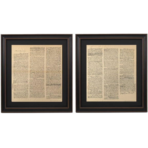 Framed Washington's Farewell Address Set. Replica Prints by Patriot Gear Company