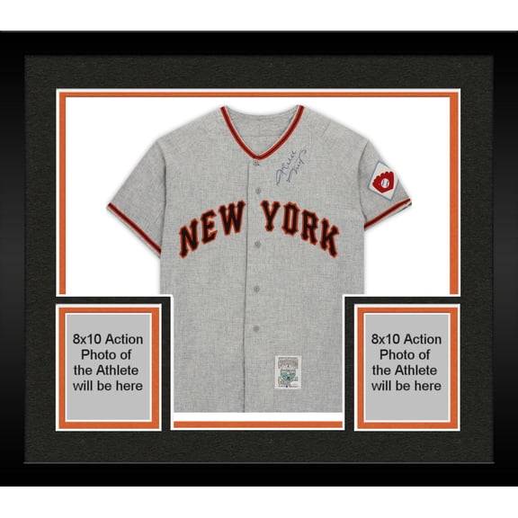Framed Willie Mays San Francisco Giants Autographed Gray Mitchell & Ness Jersey - JSA BB69604 - Fanatics Authentic Certified