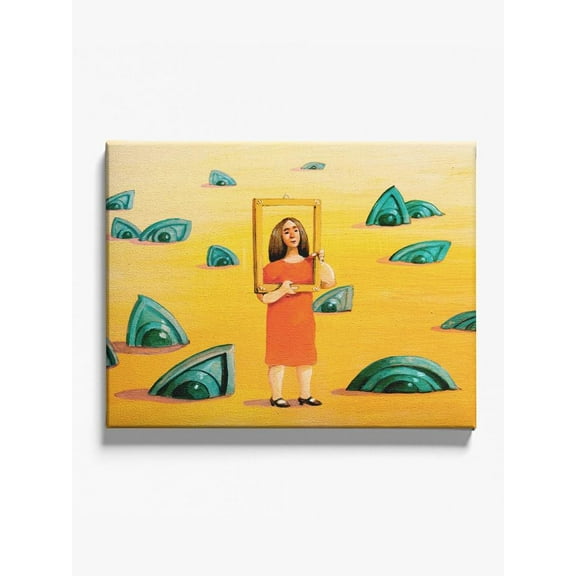 Framed Woman With Eyes 11x14 Canvas -Image by Shutterstock,