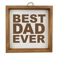 thumbnail image 1 of Framed Wood Sign Wall Art Home Desk Decor Gift Best Dad Ever (Brown Frame), 1 of 1