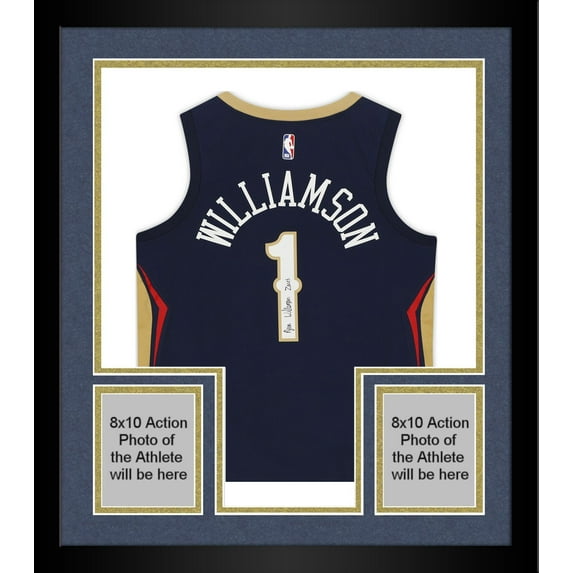 Framed Zion Williamson New Orleans Pelicans Autographed Navy Swingman Jersey with "Zanos" Inscription - Fanatics Authentic Certified