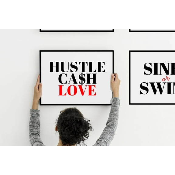 Framed art of custom poster print