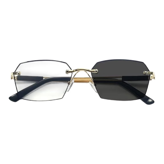 Frameless Anti Blue Light Reading Glasses 5.51 Inch for Men Women, Outdoor Sun Reader Eyeglasses, Lightweight Computer Readers for Screen Work, Hearing and Vision Aids
