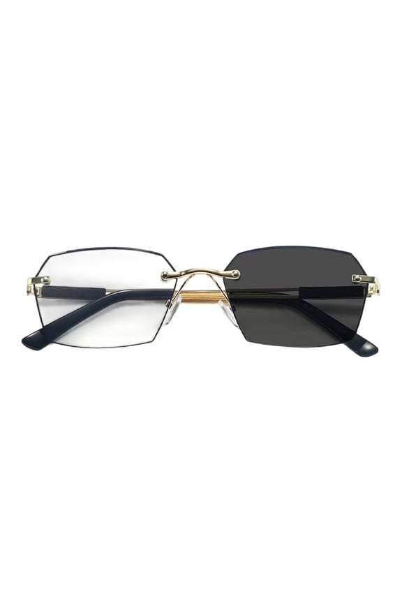 Frameless Anti Blue Light Reading Glasses 5.51 Inch for Men Women, Outdoor Sun Reader Eyeglasses, Lightweight Computer Readers for Screen Work, Hearing and Vision Aids