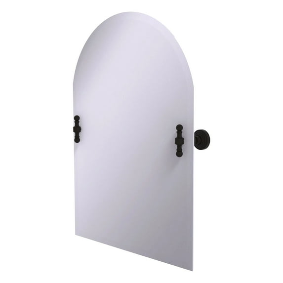 Frameless Arched Top Tilt Mirror with Beveled Edge - Oil Rubbed Bronze