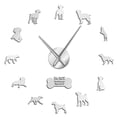 thumbnail image 1 of Frameless Brittany Spaniel Dog Breed Acrylic Simple DIY Wall Clocks Gift For Brittany Owner Fashion Home Decoration Clock Watch(Silver,27inch), 1 of 9
