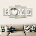 thumbnail image 1 of Frameless Canvas Home Sign, EEEkit 5 in 1 Concise Decorative Wall Hanging Decor, Rustic Farmhouse Wall Art Decor Letters for Living Room Bedroom Kitchen Entryway Decoration Housewarming Gift, 1 of 8