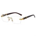 thumbnail image 1 of Frameless Sunglasses With Gradient Lens UV400 Protection Plastic And Metal Frame Eyewear Classic Style Eyewear, 1 of 2