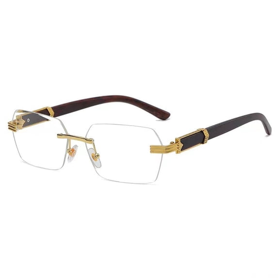 Frameless Sunglasses With Gradient Lens UV400 Protection Plastic And Metal Frame Eyewear Classic Style Eyewear