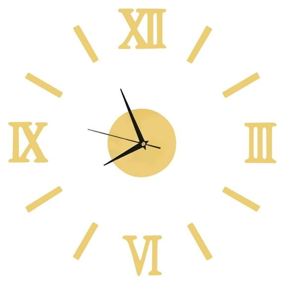 Frameless Diy Wall Clock/ Frameless DIY Wall Clock Large 3D DIY Wall Clock Roman Numerals Clock Frameless Wall Sticker Home Decor For Living Room Bedroom