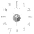 thumbnail image 1 of Frameless Diy Wall Mute Clock Featuring 3D Mirror Surface Sticker, Creative 12-Hour Display With Adjustable Digit Positioning, Self-Adhesive Water & Steam Resistant Clock For Home, 1 of 3