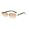 thumbnail image 1 of Frameless Fashionable Sunglasses | Polarized Color Changing Lenses UV Protection | Trendy Jelly Colored Metal Frame Shades for Men Women Driving Fishing Outdoor, 1 of 7