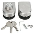 Frameless Glass Door Lock 10?12mm Double Sliding Stainless Steel No