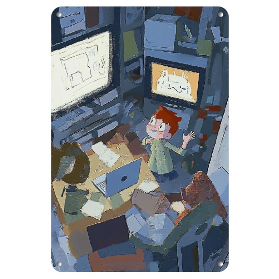 Frameless Iron Comic Art Painting, 8x12 inches - Perfect for Home Decor & Gifts, Perfect for Room Decor