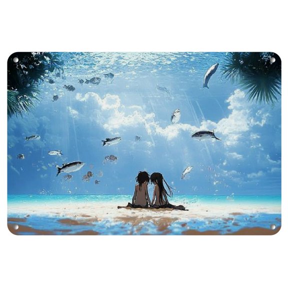 Frameless Iron Comic Art Painting, 8x12 inches - Perfect for Home Decor & Gifts