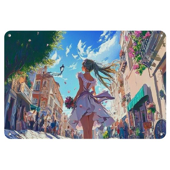 Frameless Iron Comic Art Painting, 8x12 inches - Perfect for Home Decor & Gifts